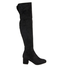 Seastar Zamszowe kozaki nad kolano czarne