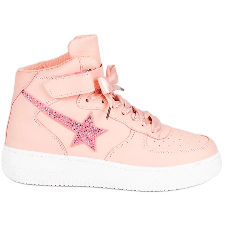 Modne botki nad kostkę różowe