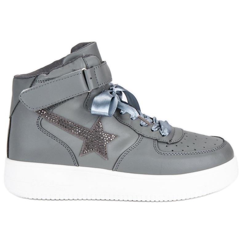 Modne Botki Nad Kostkę szare