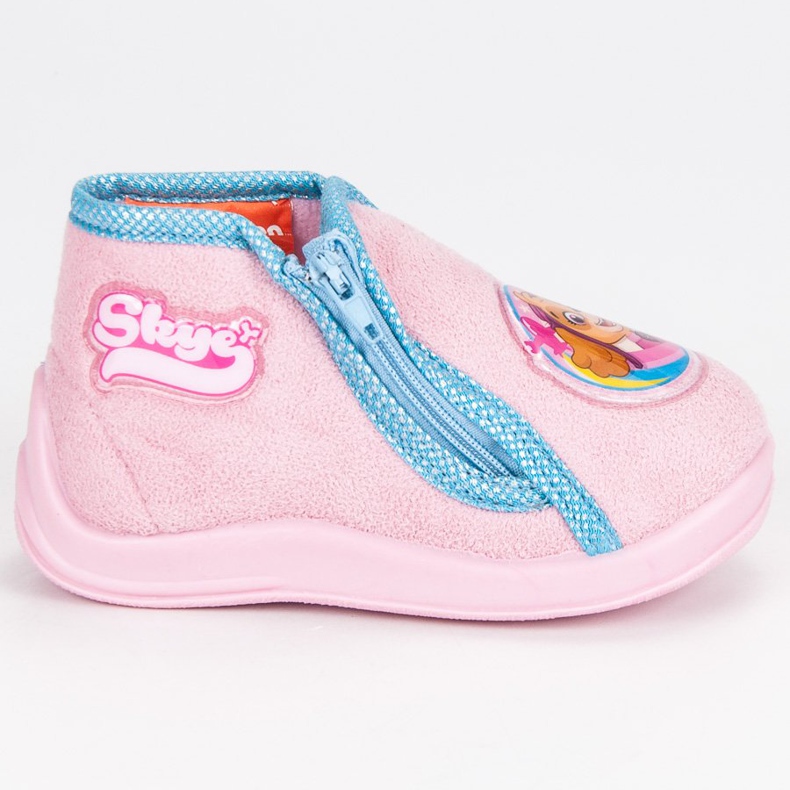 Kapcie na suwak psi patrol różowe