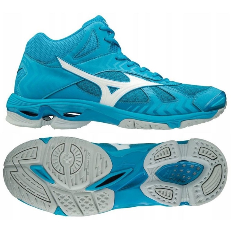 Buty do siatkówki Mizuno Wave Bolt 7 M V1GA186598 niebieskie niebieskie