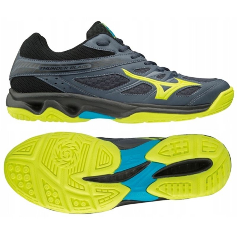 Buty do siatkówki Mizuno Thunder Blade M V1GA177047 czarne niebieskie