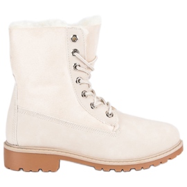 Zamszowe traperki brązowe