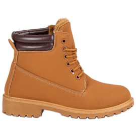 Camelowe Ocieplane Traperki brązowe