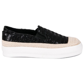 J. Star Czarne Trampki Espadryle