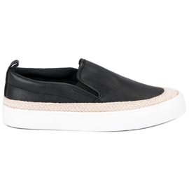 J. Star Slipony Espadryle czarne