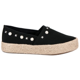 J. Star Czarne espadryle