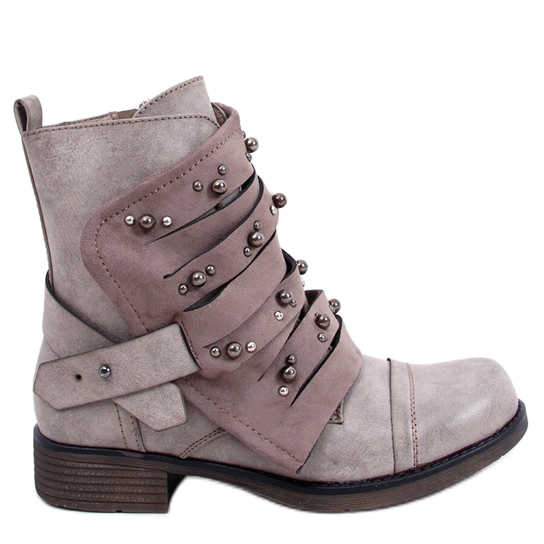 Botki militarne beżowe 17103-4 Khaki