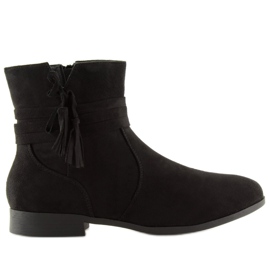 Botki zamszowe czarne LL022 Black