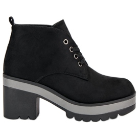 Lekkie Botki Na Obcasie czarne