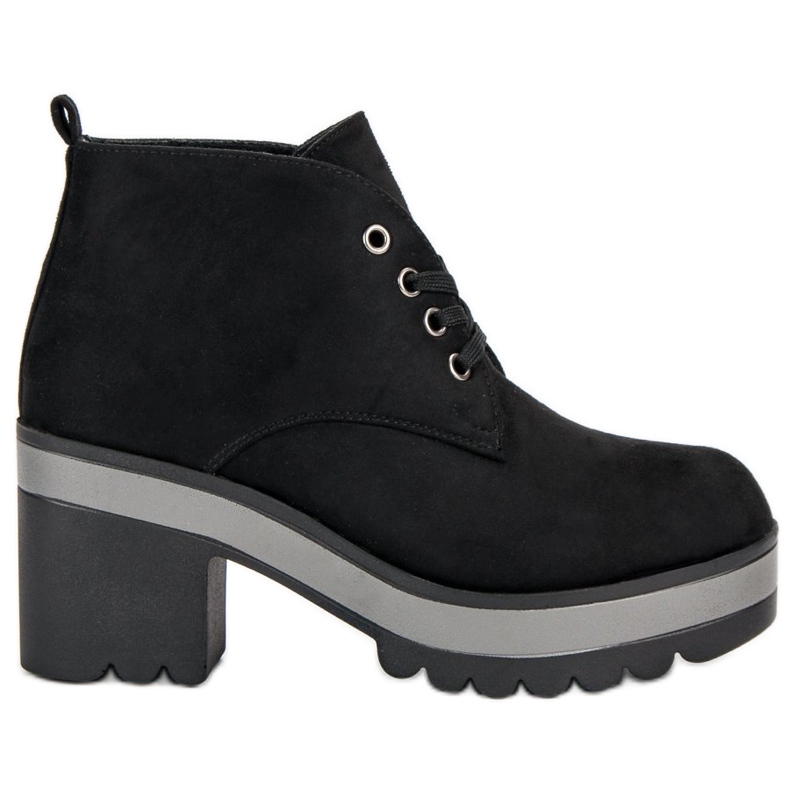 Lekkie Botki Na Obcasie czarne