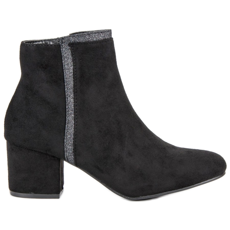 Comer Czarne Botki Na Obcasie