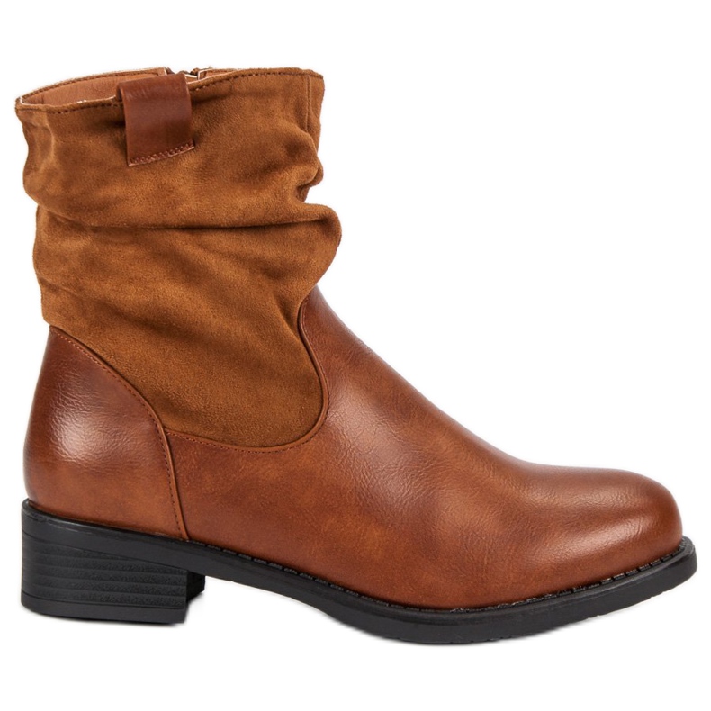 Camelowe Botki Workery brązowe