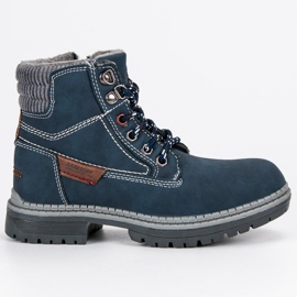 American Club Chłopięce Traperki American niebieskie