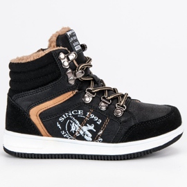 American Club Ocieplane Sportowe Trampki American czarne