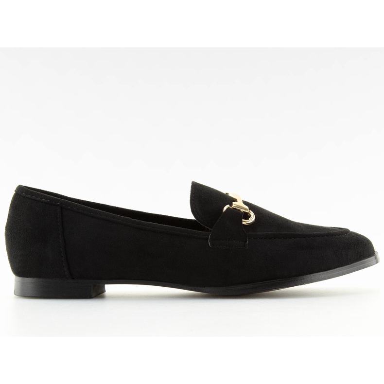 Mokasyny damskie czarne 369-11 II-GAT