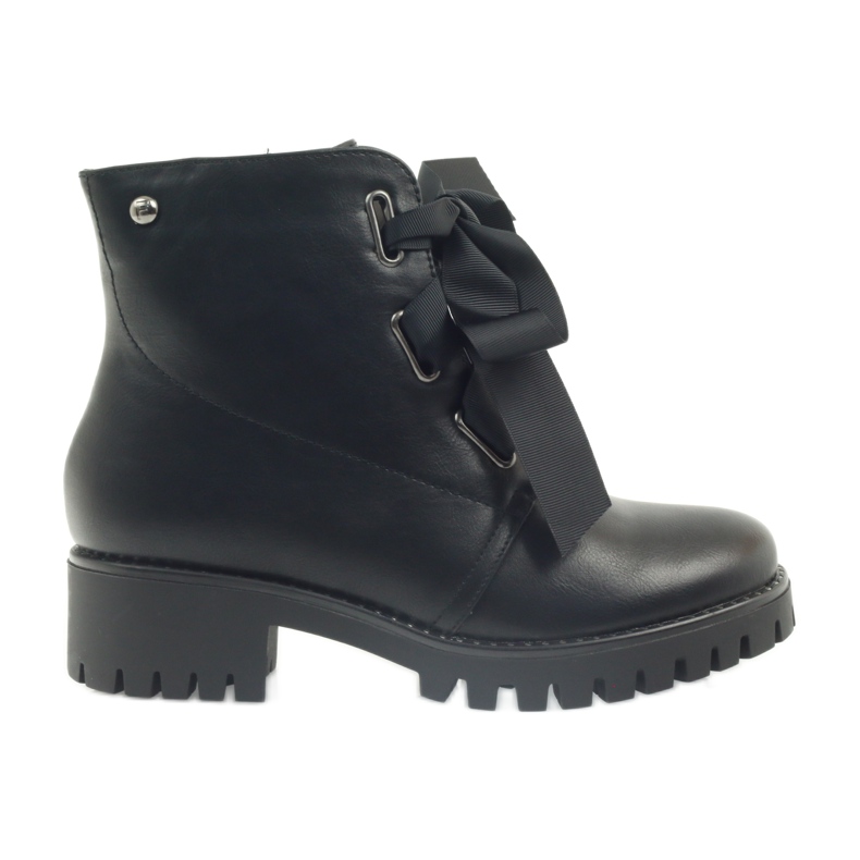 Workery czarne wiązane Filippo