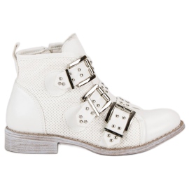 Sweet Shoes Białe Botki