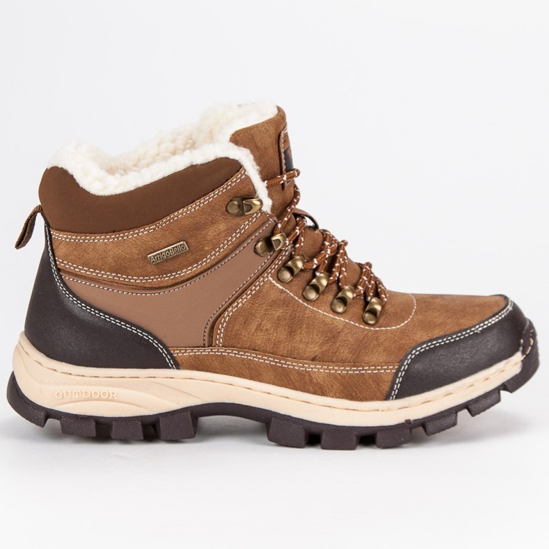 Arrigo Bello Traperki z kożuszkiem brązowe