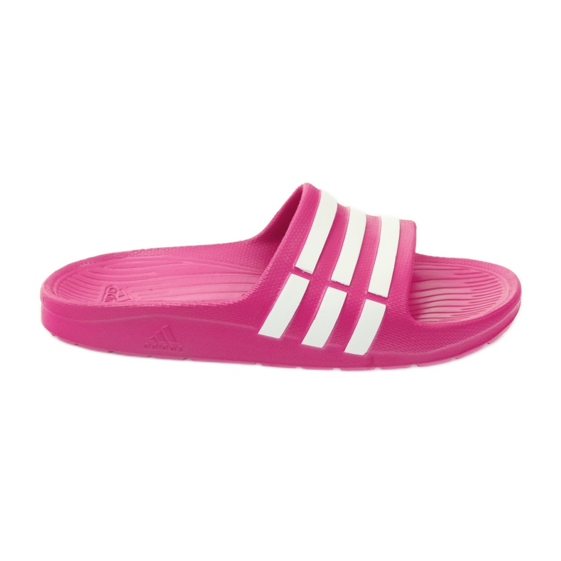 Klapki adidas Duramo Slide K Jr G06797 białe różowe