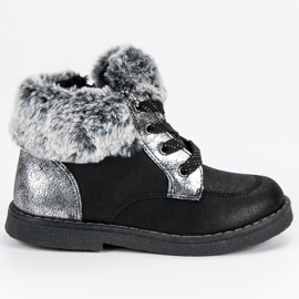 American Club Dziewczęce botki american czarne