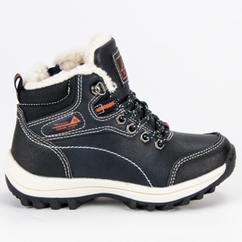 Arrigo Bello Chłopięce buty z kożuszkiem niebieskie