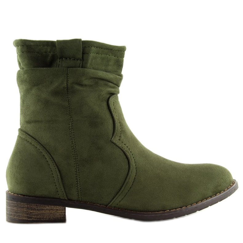 Botki damskie zielone 99-135 Olive
