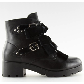 Botki z ćwiekami czarne A1208 black