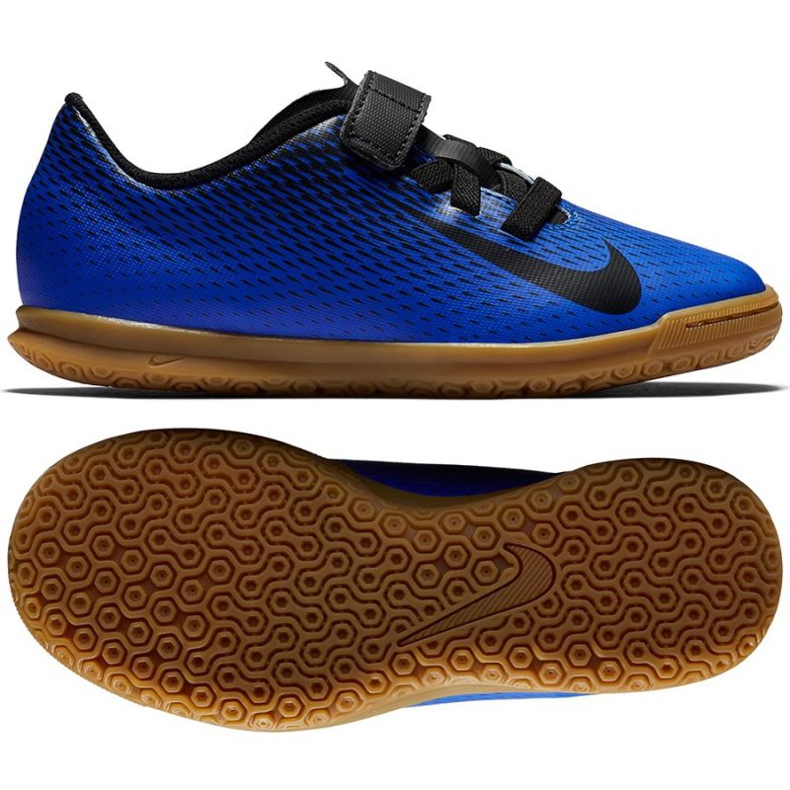 Buty halowe Nike Bravatia Ii V Ic Jr 844439-400 niebieskie niebieskie