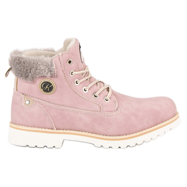 Kylie Pudrowe Traperki różowe