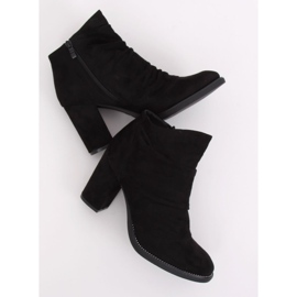 Botki na obcasie czarne FA177 Black