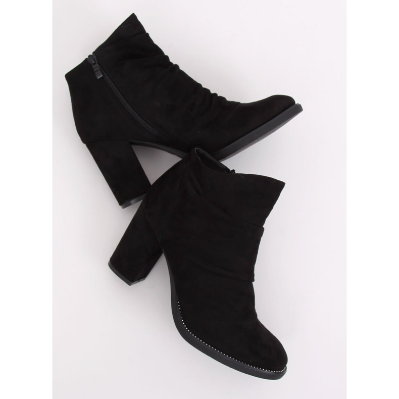 Botki na obcasie czarne FA177 Black