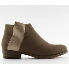Sztyblety damskie beżowe 88861 Khaki beżowy