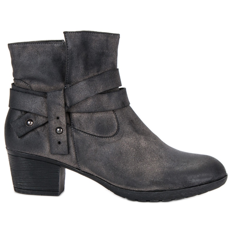 Botki Na Obcasie szare