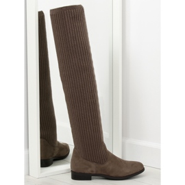 Kozaki muszkieterki brązowe BM102 khaki