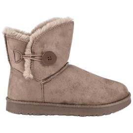 Kylie Zamszowe Mukluki brązowe