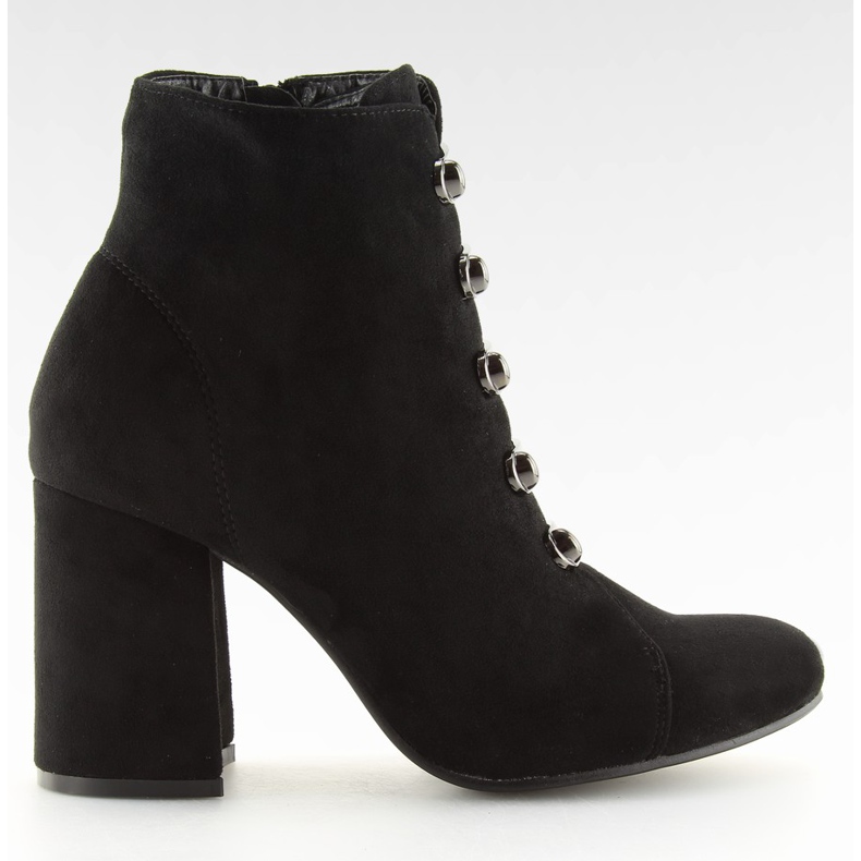 Botki na obcasie czarne OM-15 Black