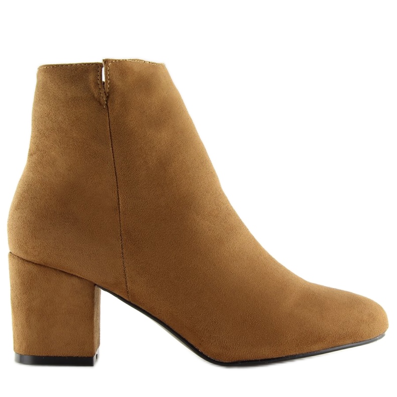 Botki na obcasie camel 3126 Camel brązowe wielokolorowe