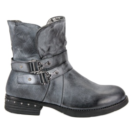 Forever Folie Niebieskie Botki Workery