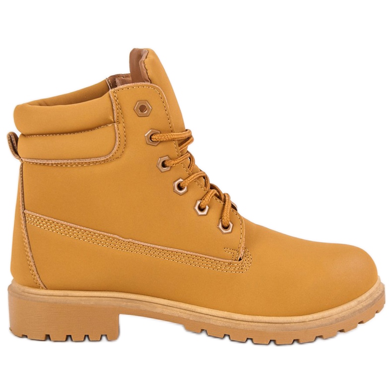 Small Swan Camelowe traperki brązowe wielokolorowe