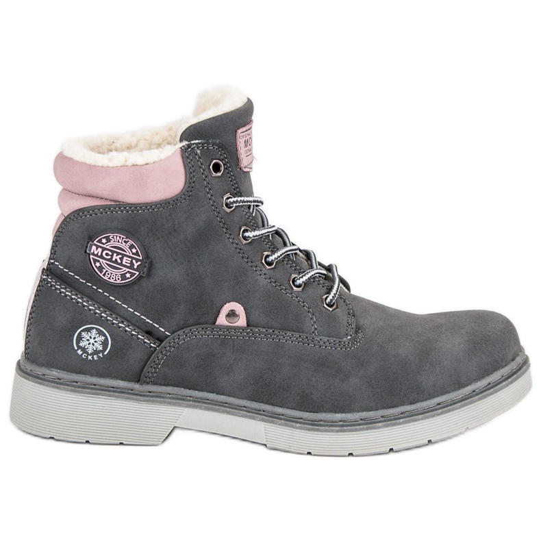 McKey Traperki z kożuszkiem szare