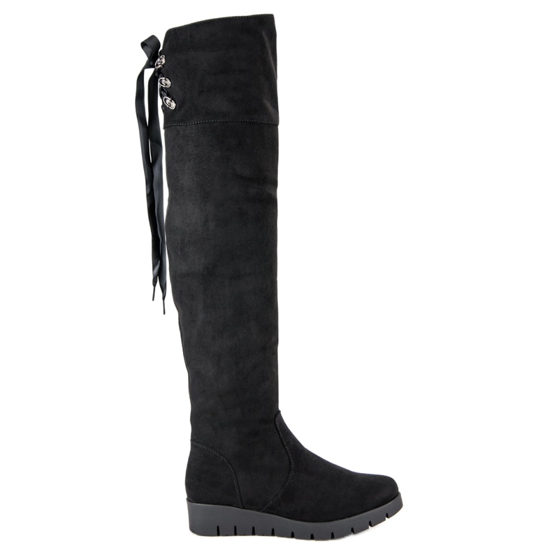 Filippo Zamszowe Kozaki Na Platformie czarne