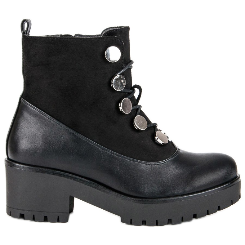 Queen Vivi Sznurowane Workery czarne