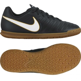 Buty halowe Nike Tiempo X Rio Iv Ic Jr 897735002 czarne czarne