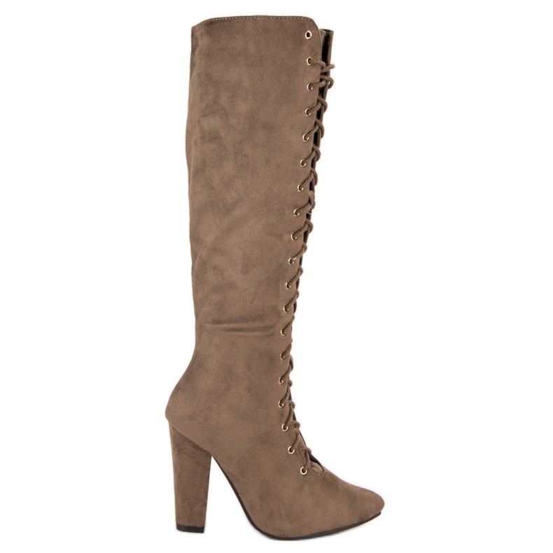 Cm Paris Sznurowane oficerki brązowe