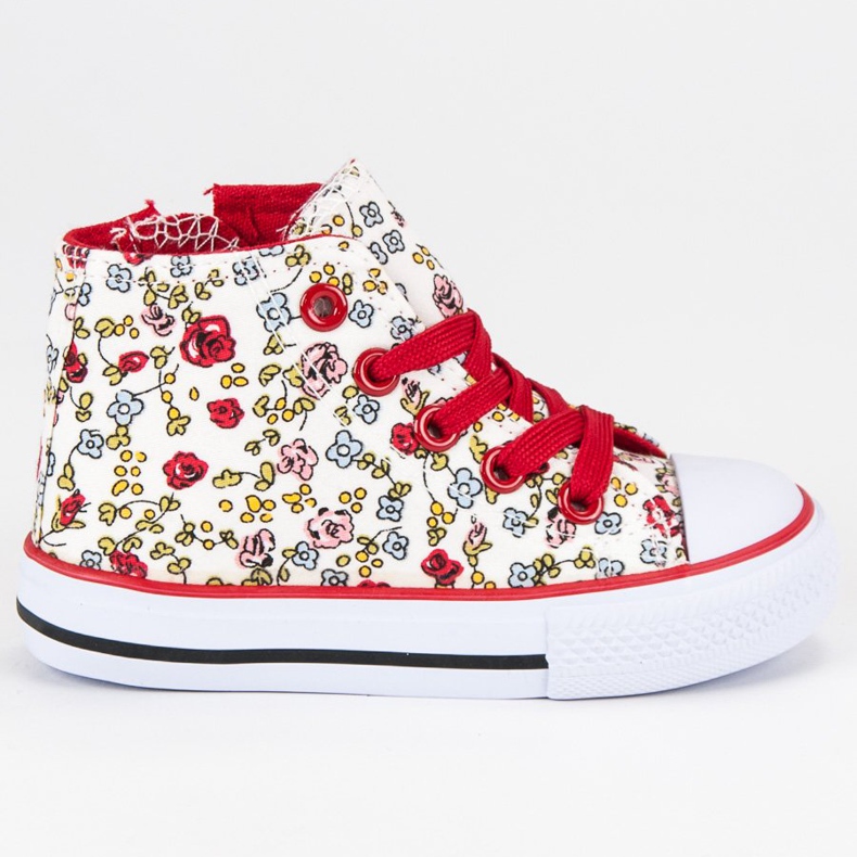 Wysokie trampki w kwiaty wielokolorowe