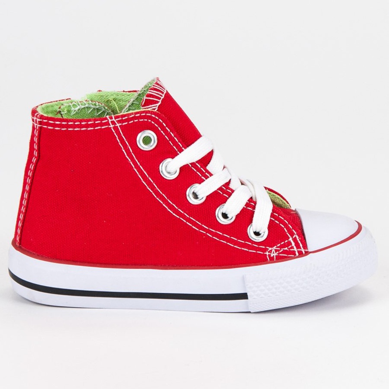 Wysokie czerwone trampki