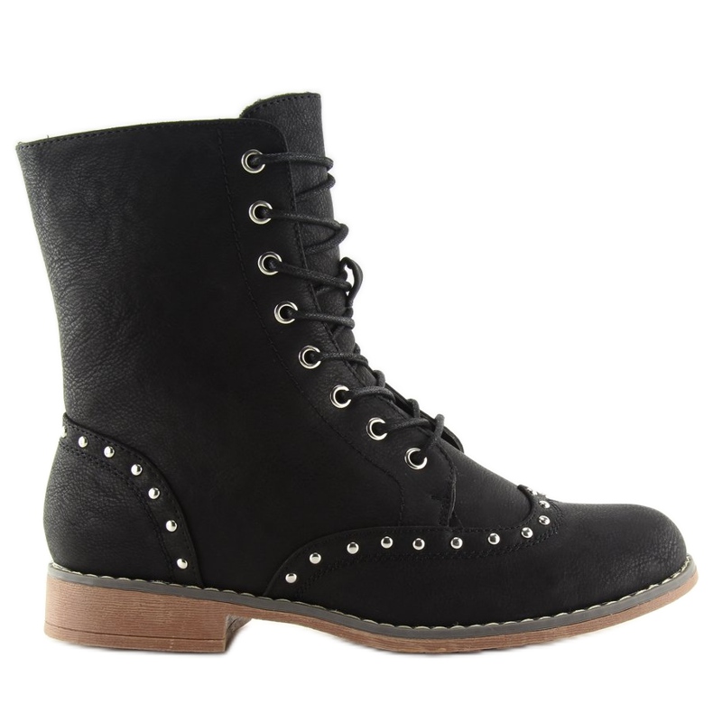 Workery z ćwiekami czarne B5211-KB Black