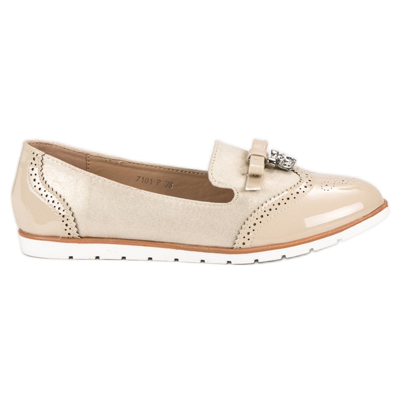 SDS Modne Mokasyny brązowe