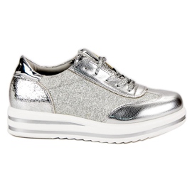 Fama Modne Sneakersy szare